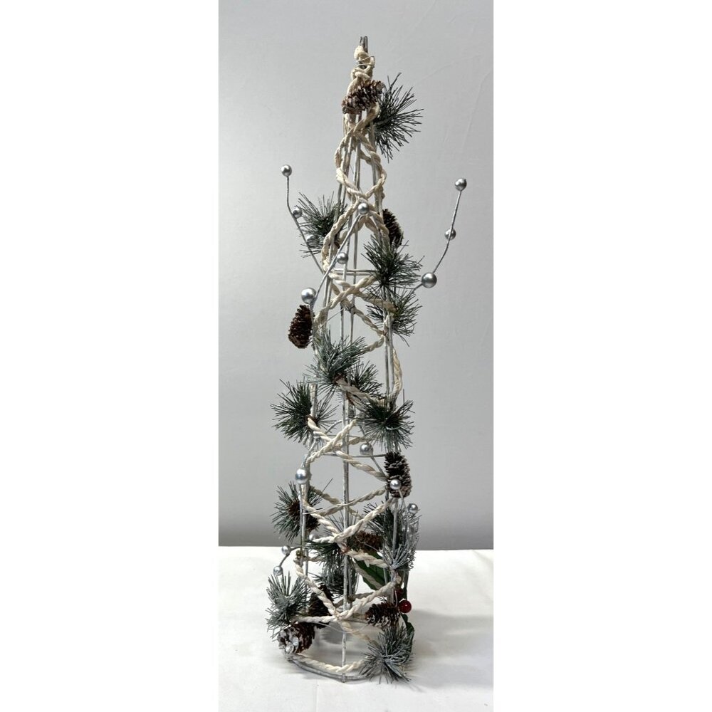 Artificial Christmas Tree Decoration With Pinecones & Berries